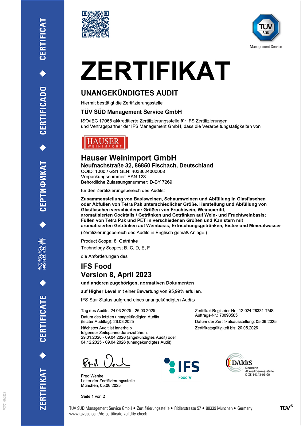 hauser-weinimport_zertifikat-ifsfood