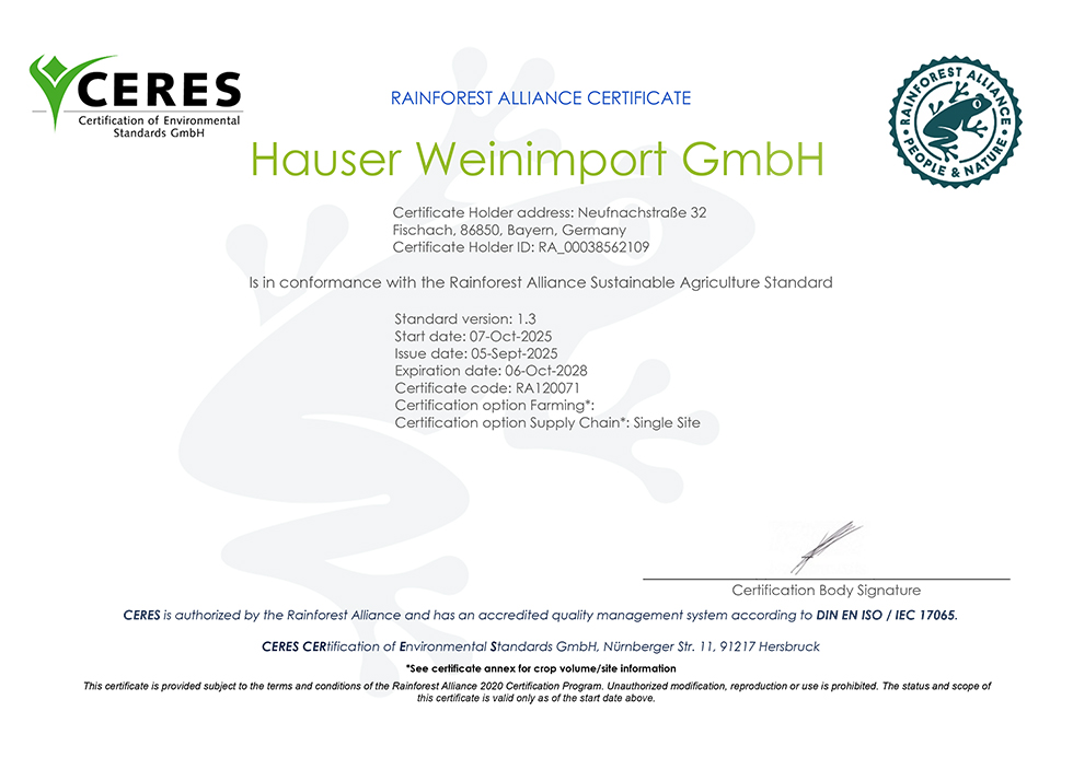 hauser-weinimport_zertifikat-rainforest